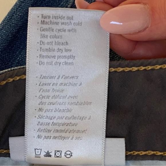 Paige Jimmy Jimmy Skinny In Delilah Destructed Blue Ripped Boyfriend Jeans 💙 25 - Picture 12 of 12